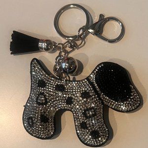 Bling Dog Keychain with Tassel